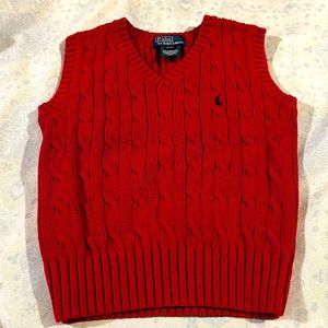 Polo Ralph Lauren Red Sweater Vest- 4T